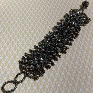 Beaded Artisan Glass Seed Beaded Crochet Bracelet